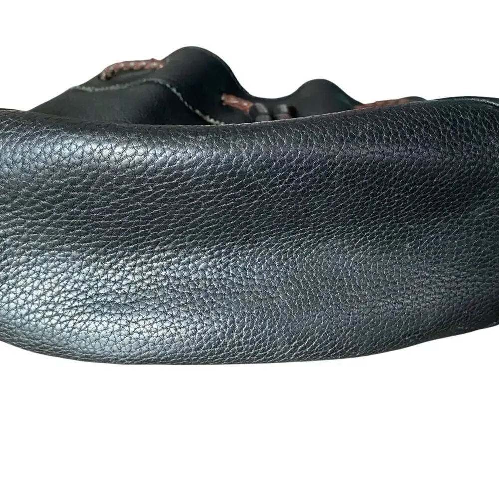 Dooney and Bourke Vintage Black Leather Pebbled Bucket Bag Purse - Picture 10 of 14